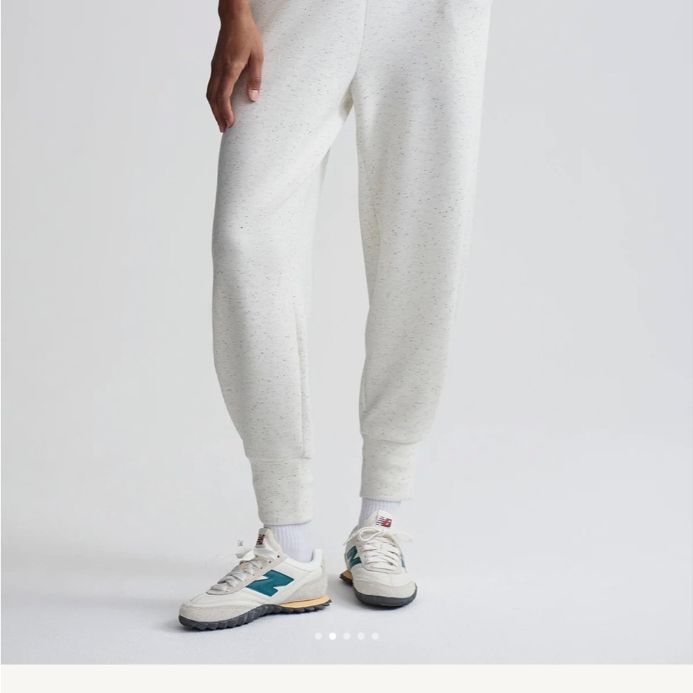 Varley White Track Pants with Elastic Waistband